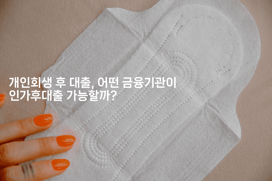 개인회생 후 대출, 어떤 금융기관이 인가후대출 가능할까?-블래콜