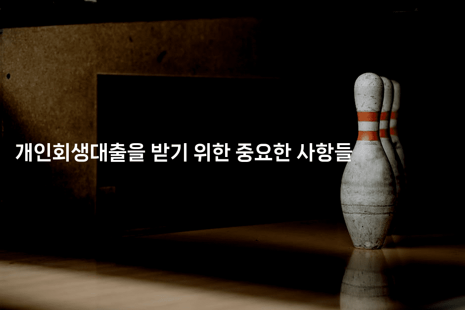 개인회생대출을 받기 위한 중요한 사항들-블래콜