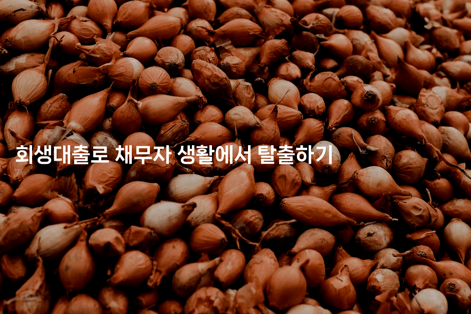 회생대출로 채무자 생활에서 탈출하기