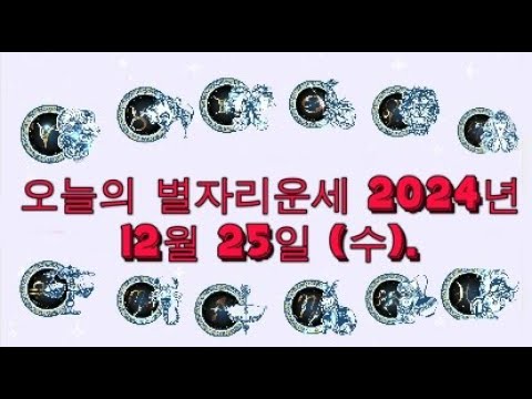 오늘의 별자리운세 2024년 12월 25일 (수).