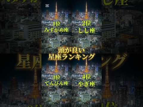 頭が悪い、良い星座ランキング🔮